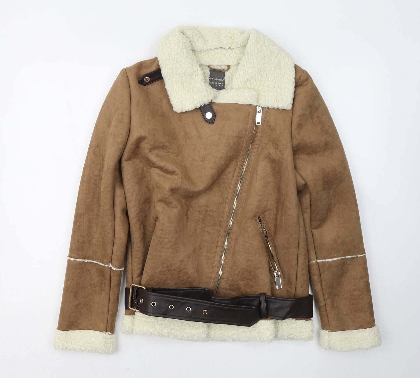 Primark Womens Brown Jacket Coat Size 10