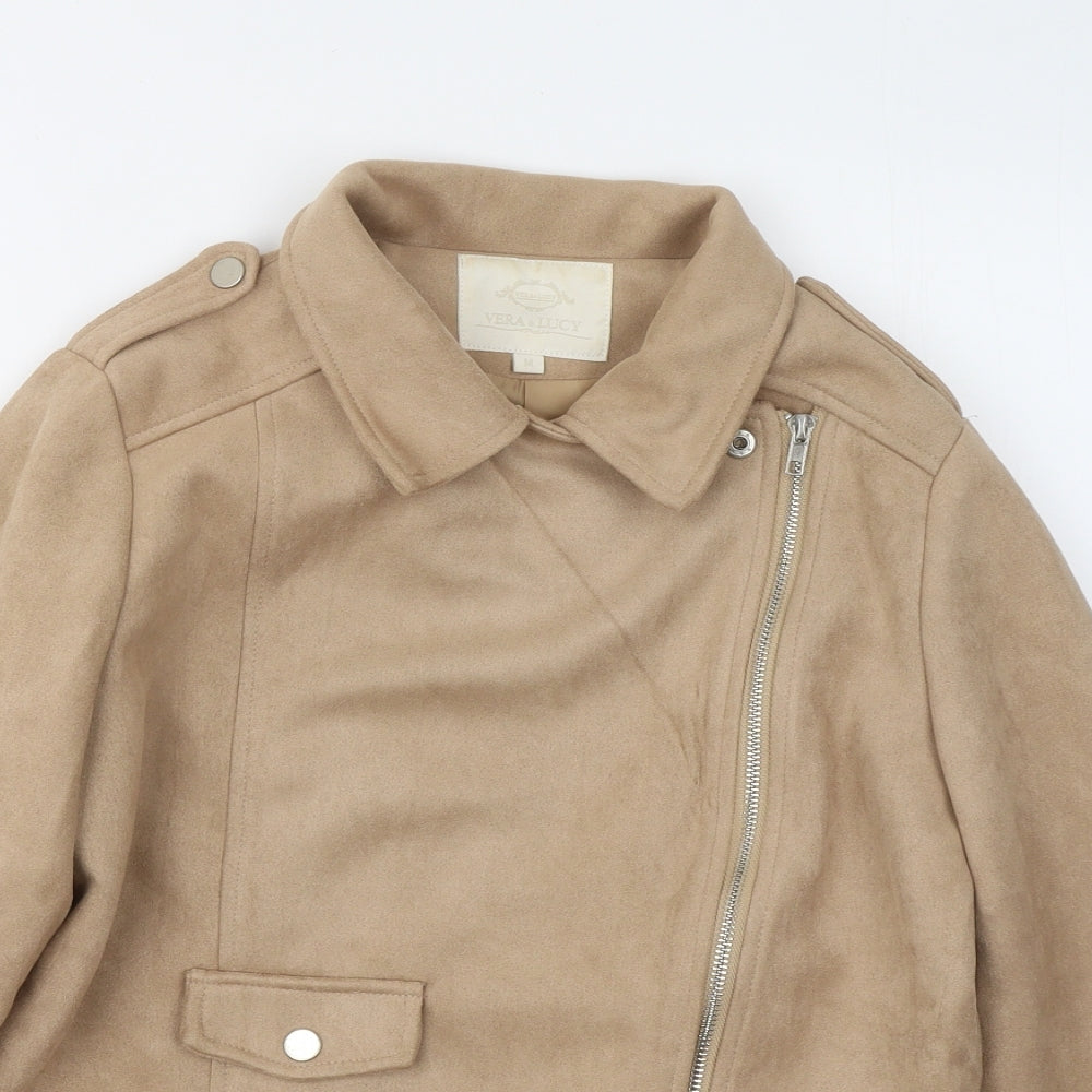 Vera & lucy Womens Brown Jacket Coat Size M