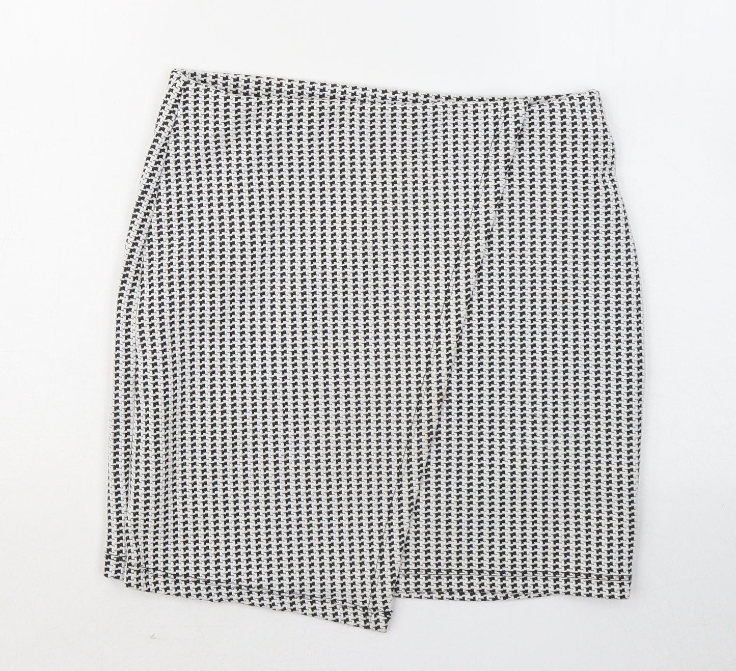 Miss Selfridge Womens White Geometric Polyester Mini Skirt Size 10