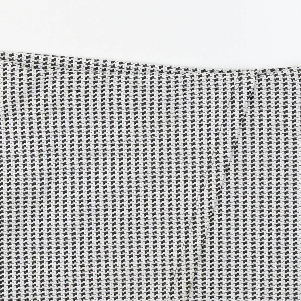 Miss Selfridge Womens White Geometric Polyester Mini Skirt Size 10