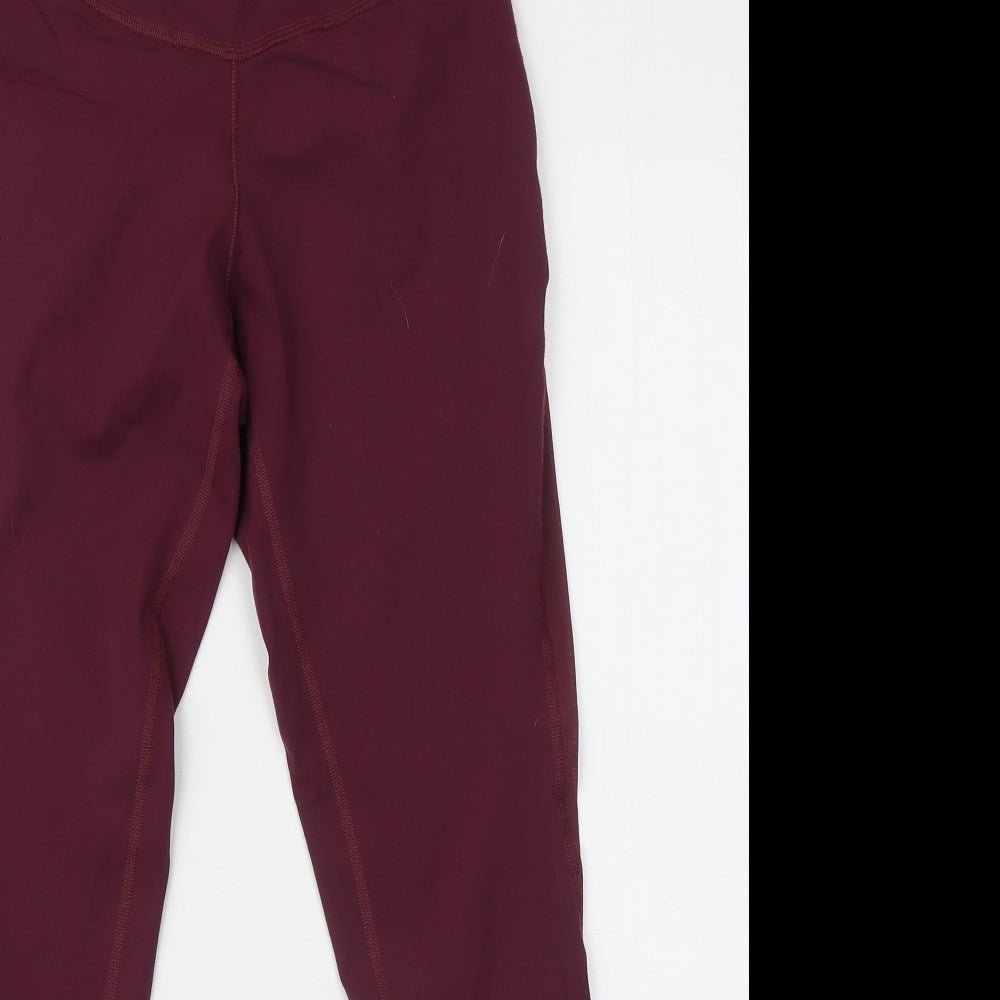 NEXT Womens Purple Nylon Compression Leggings Size 12 L25 in Regular