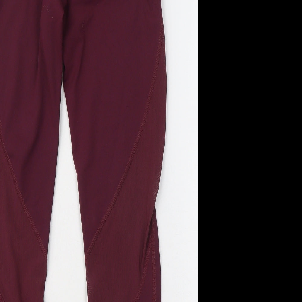 NEXT Womens Purple Nylon Compression Leggings Size 12 L25 in Regular