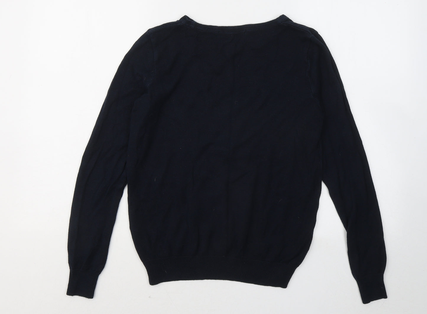 George Womens Blue Round Neck Acrylic Pullover Jumper Size 8 - Dog