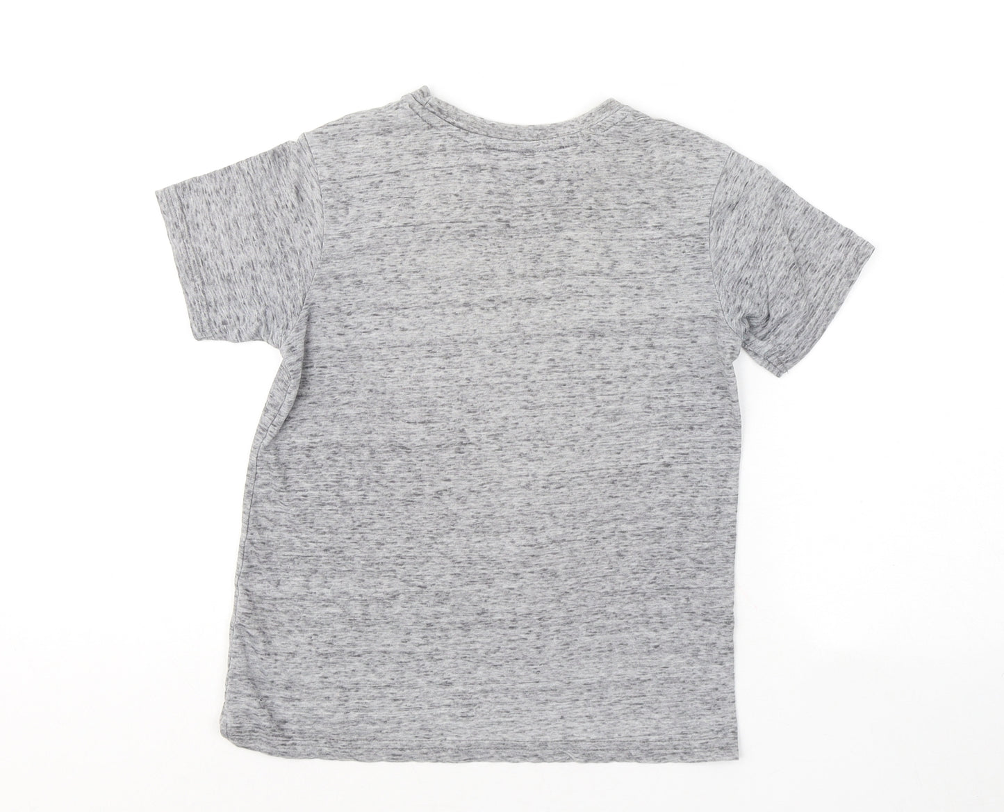 George Boys Grey Polyester Basic T-Shirt Size 7-8 Years Round Neck - Urban City Vibes