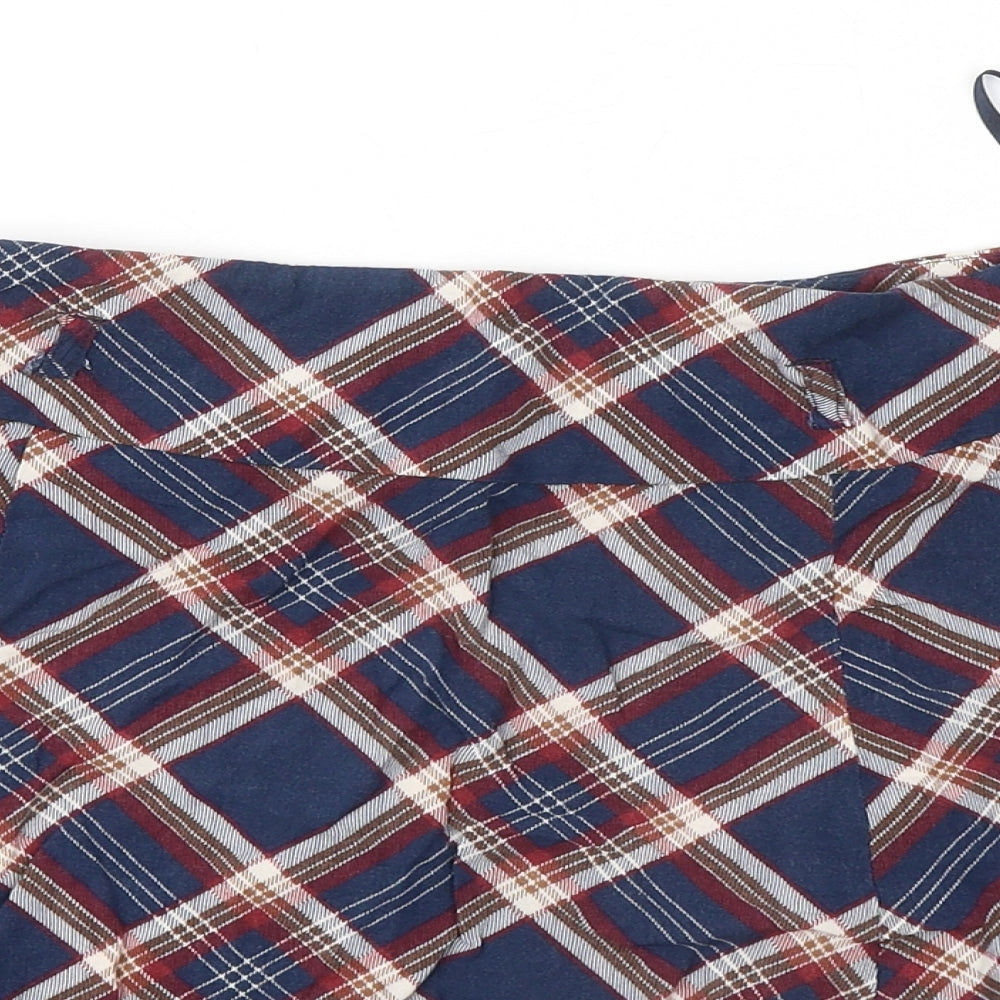 Papaya Womens Multicoloured Plaid Viscose Skater Skirt Size 8 Zip
