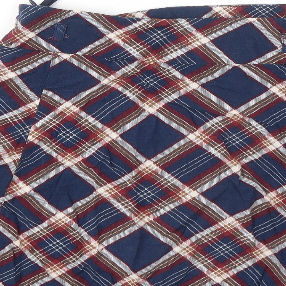 Papaya Womens Multicoloured Plaid Viscose Skater Skirt Size 8 Zip