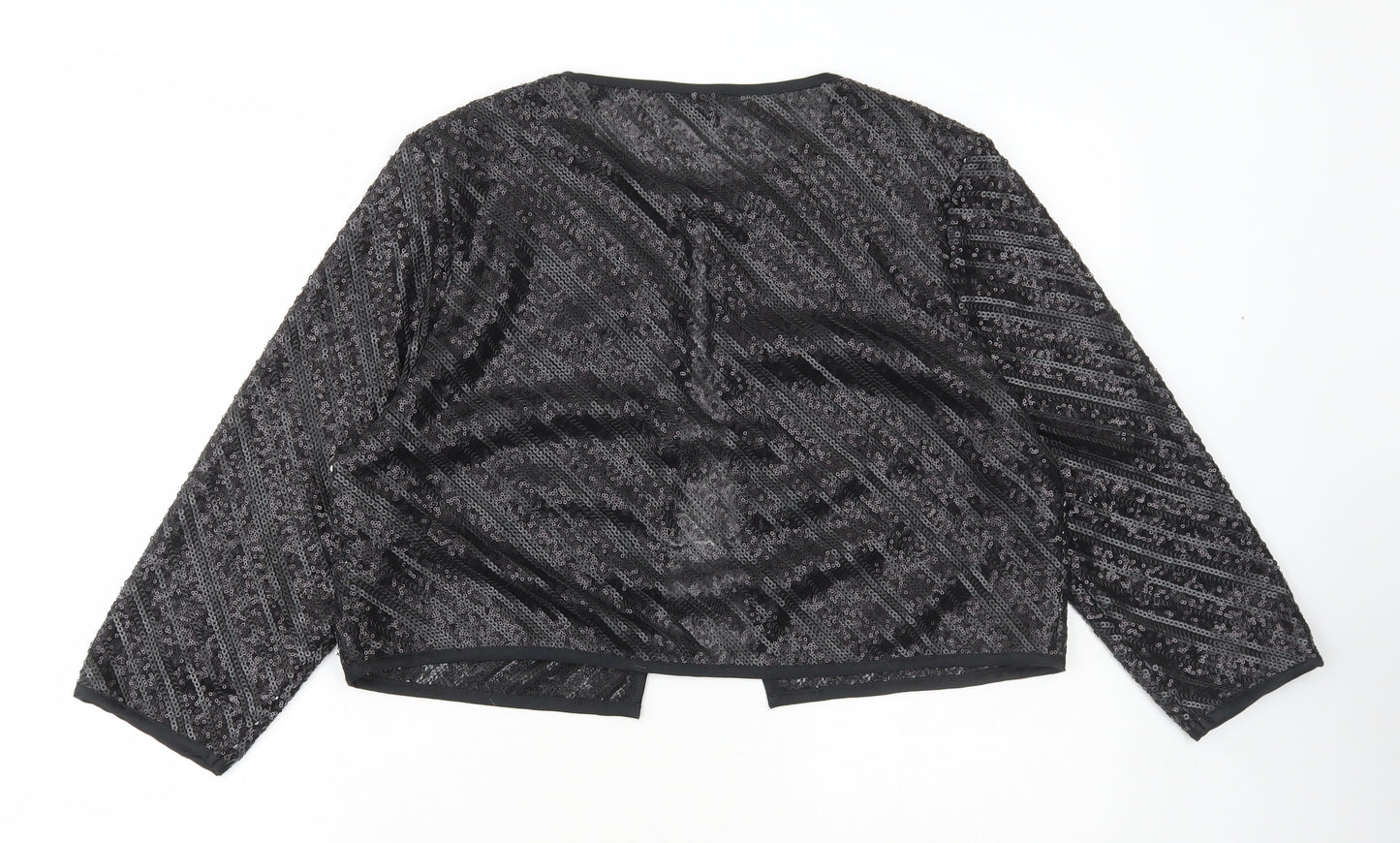 NEXT Womens Black Scoop Neck Polyester Shrug Jumper Size 16