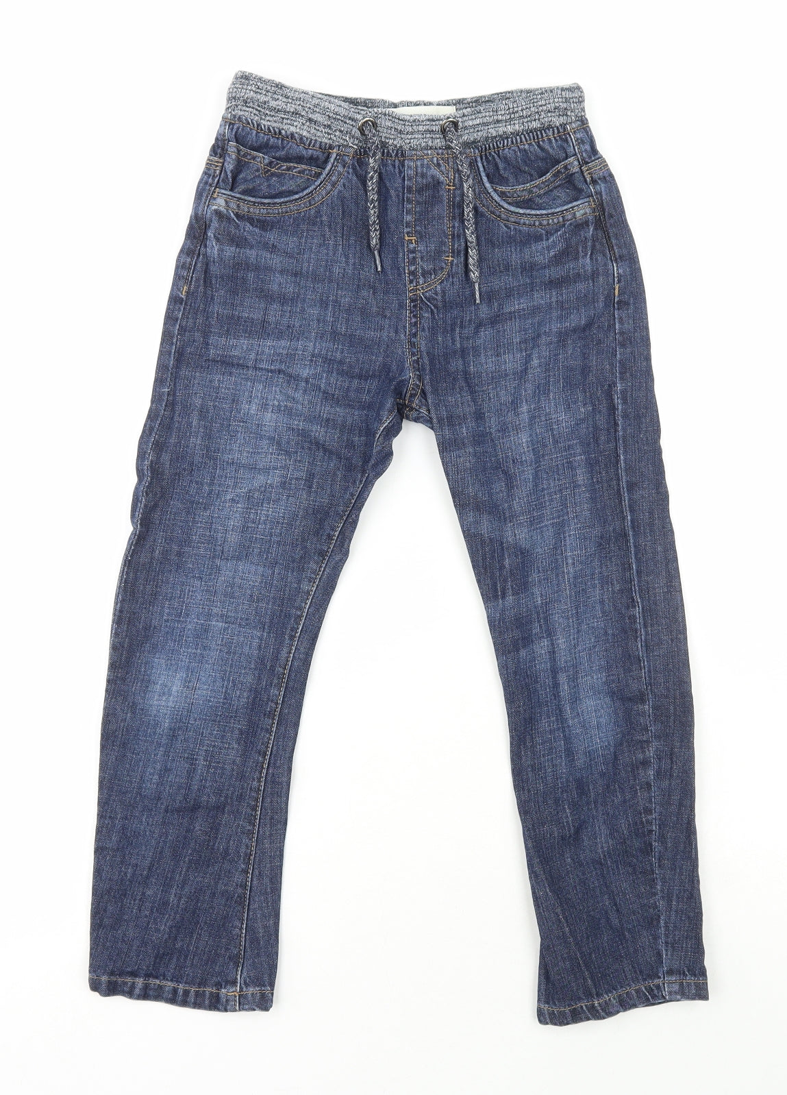 Matalan Boys Blue Cotton Straight Jeans Size 7 Years Regular