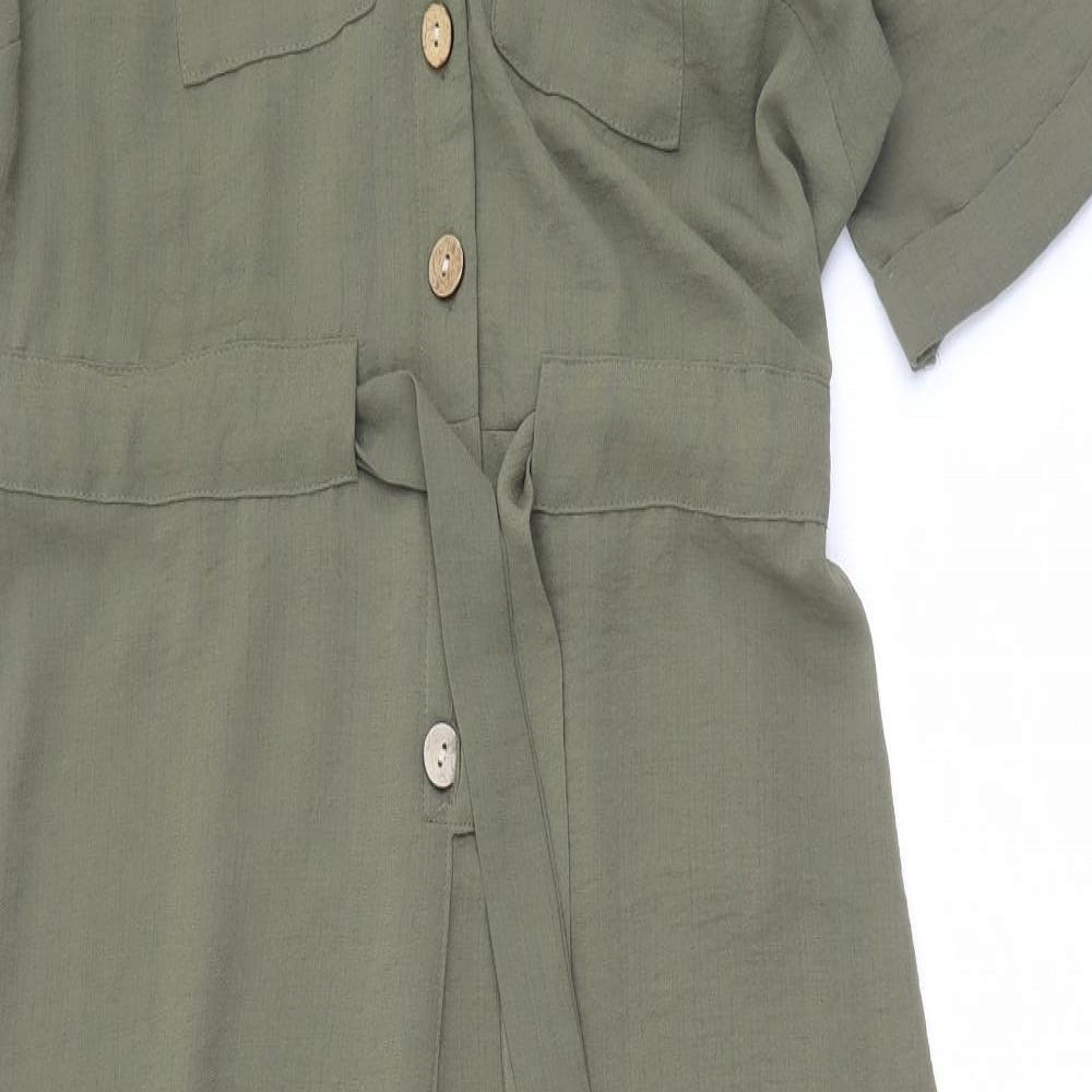 George Womens Green Polyester Jumpsuit One-Piece Size 12 L25 in
