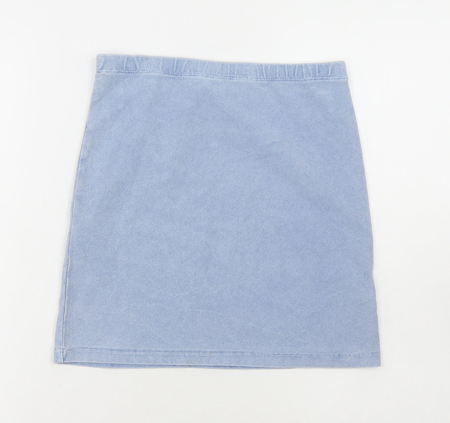 River Island Womens Blue Cotton A-Line Skirt Size 6