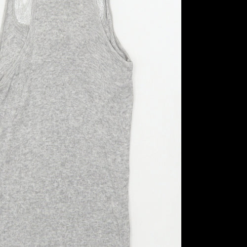 Topshop Womens Grey Viscose Camisole Tank Size 6 Scoop Neck