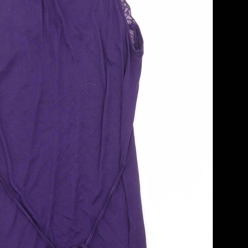 Topshop Womens Purple Viscose Camisole Tank Size 8 V-Neck