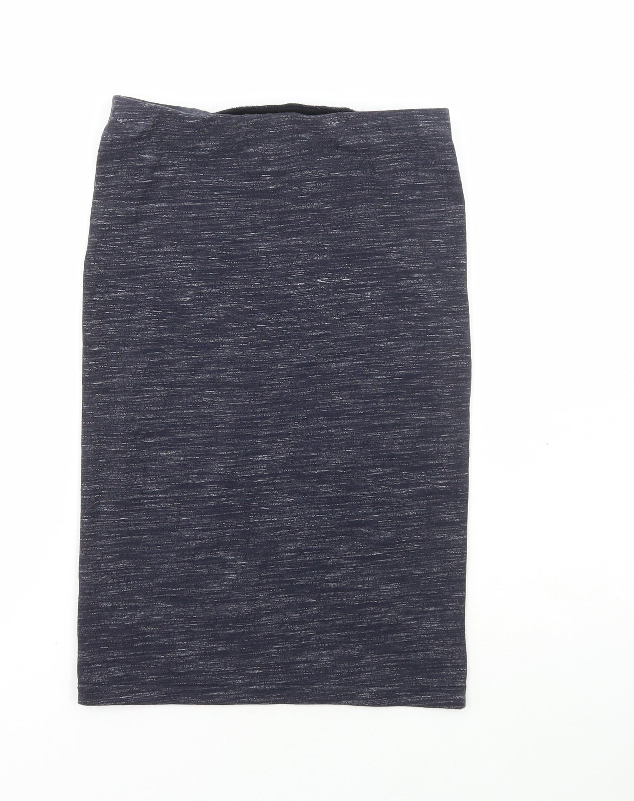 Topshop Womens Blue Cotton Straight & Pencil Skirt Size 6