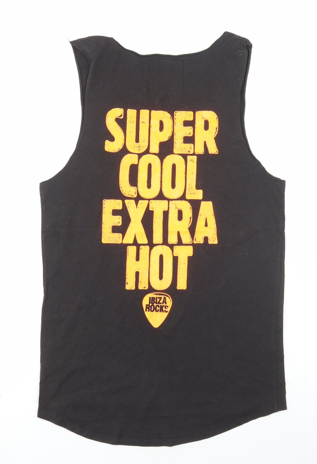 Ibiza Rocks Mens Black Cotton T-Shirt Size S Round Neck - IBIZA ROCKS