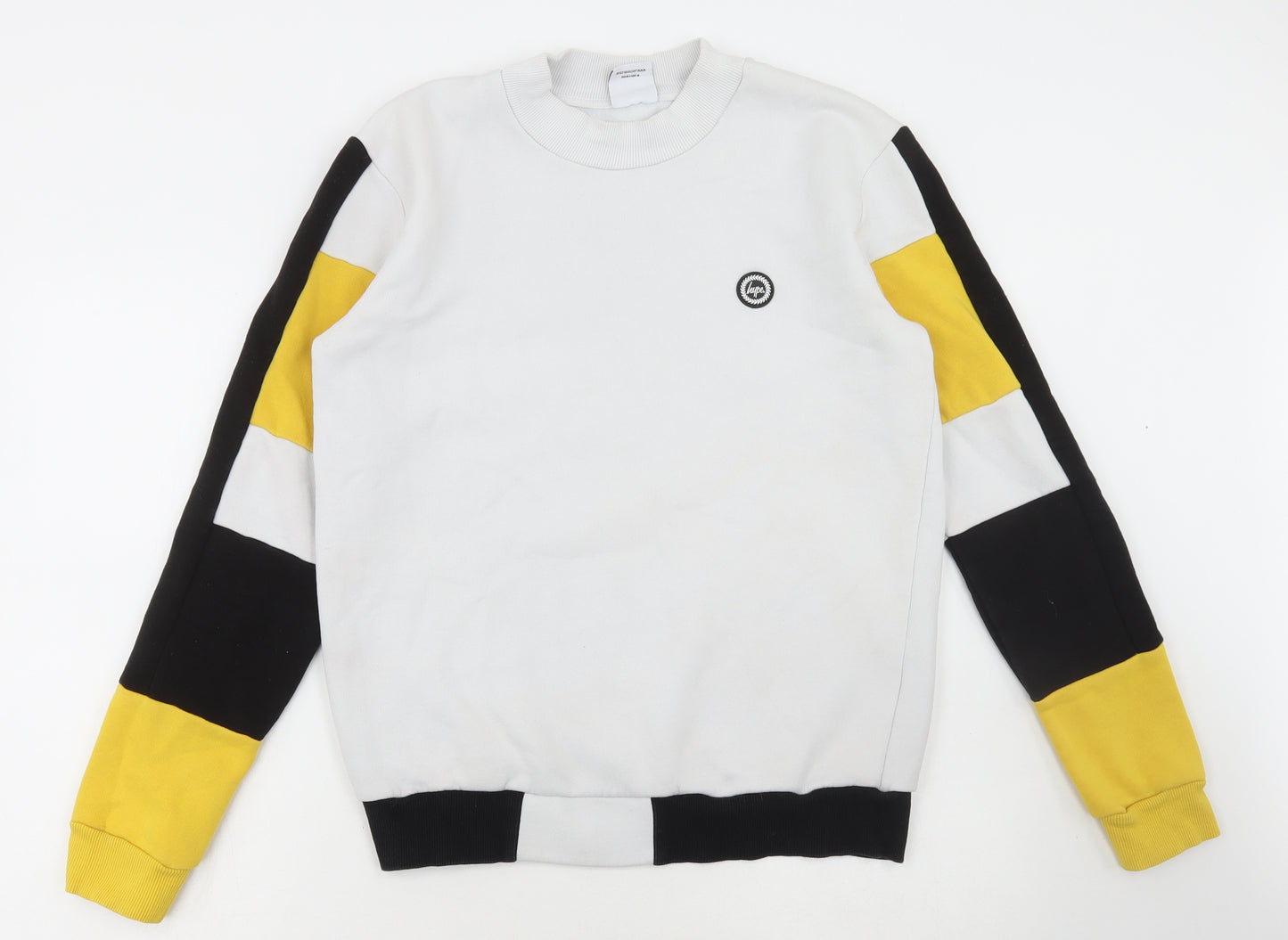 Hype Mens White Cotton Pullover Sweatshirt Size M