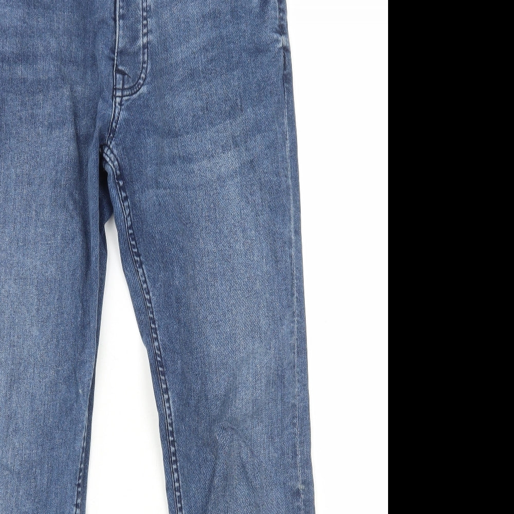 Denim & Co. Mens Blue Cotton Straight Jeans Size 30 in L30 in Regular Button