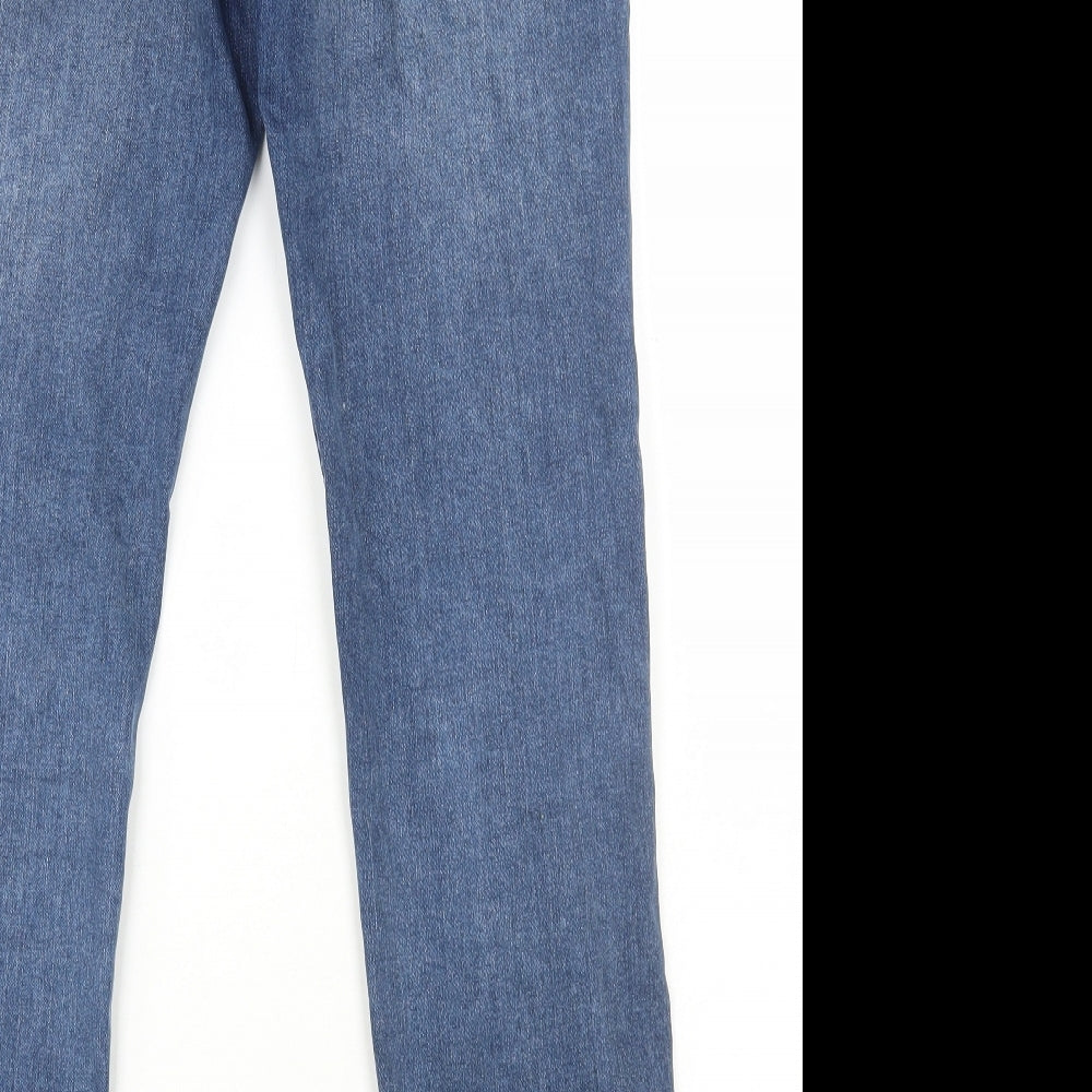 Denim & Co. Mens Blue Cotton Straight Jeans Size 30 in L30 in Regular Button