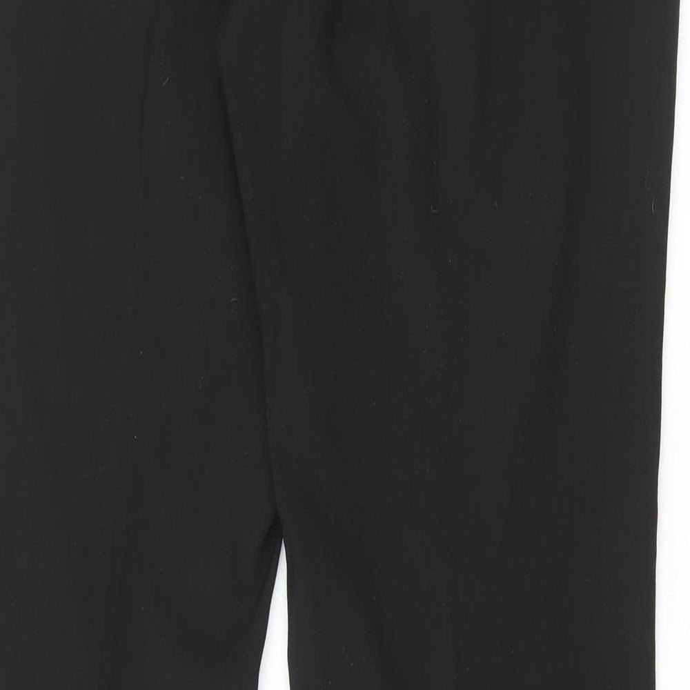NEXT Mens Black Polyester Trousers Size 36 in L28 in Regular Button