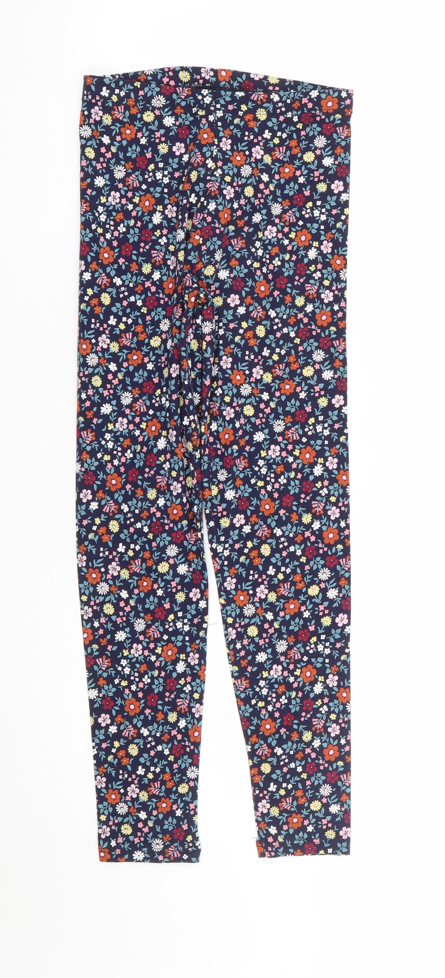 TU Girls Multicoloured Floral Cotton Jogger Trousers Size 10 Years Regular