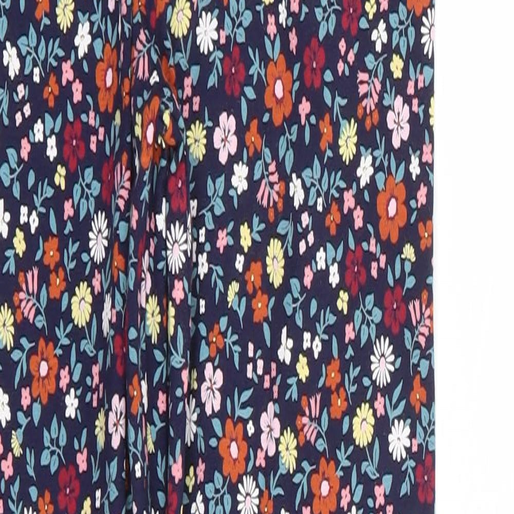 TU Girls Multicoloured Floral Cotton Jogger Trousers Size 10 Years Regular