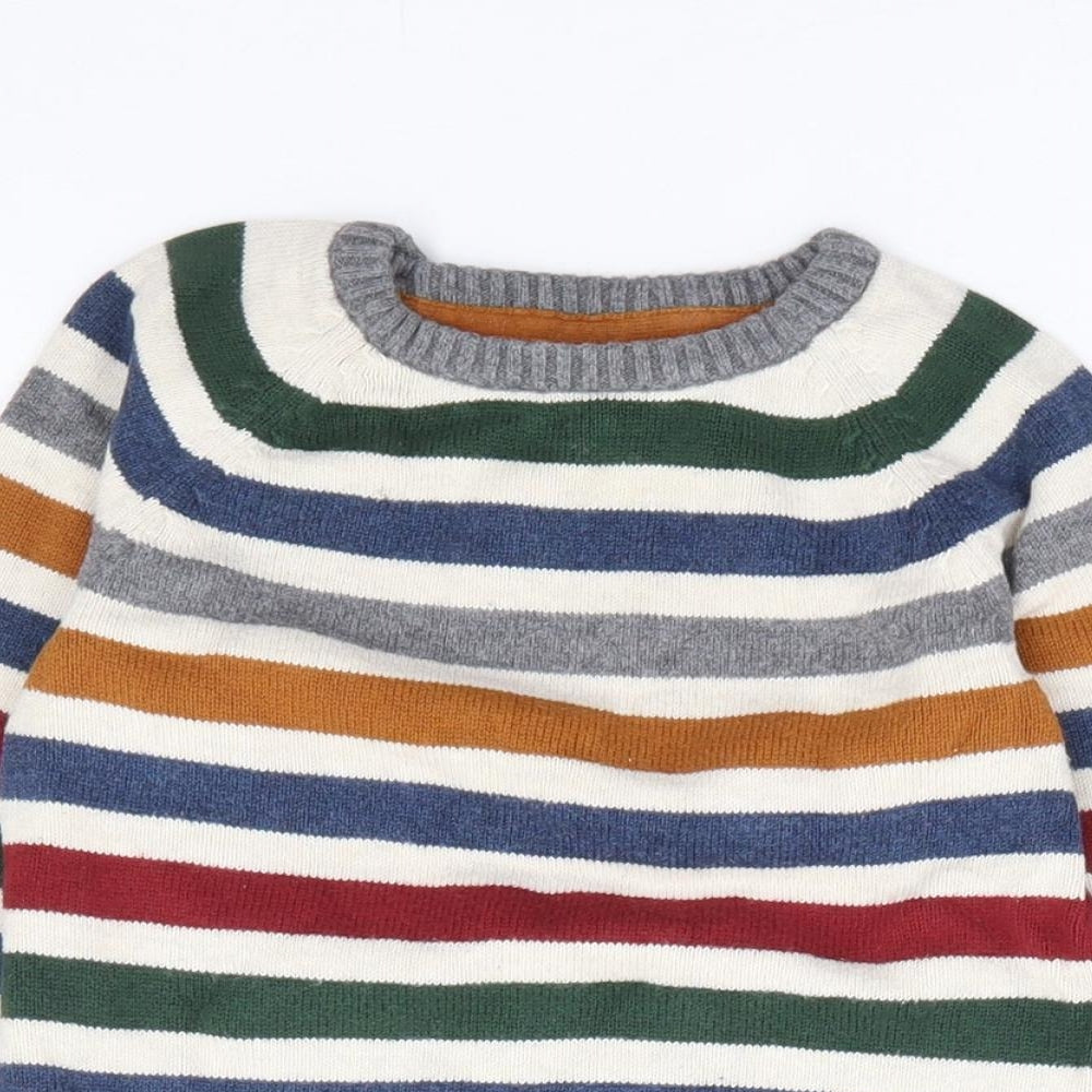 H&M Boys Multicoloured Striped 100% Cotton Pullover Jumper Size 18-24 Months Pullover
