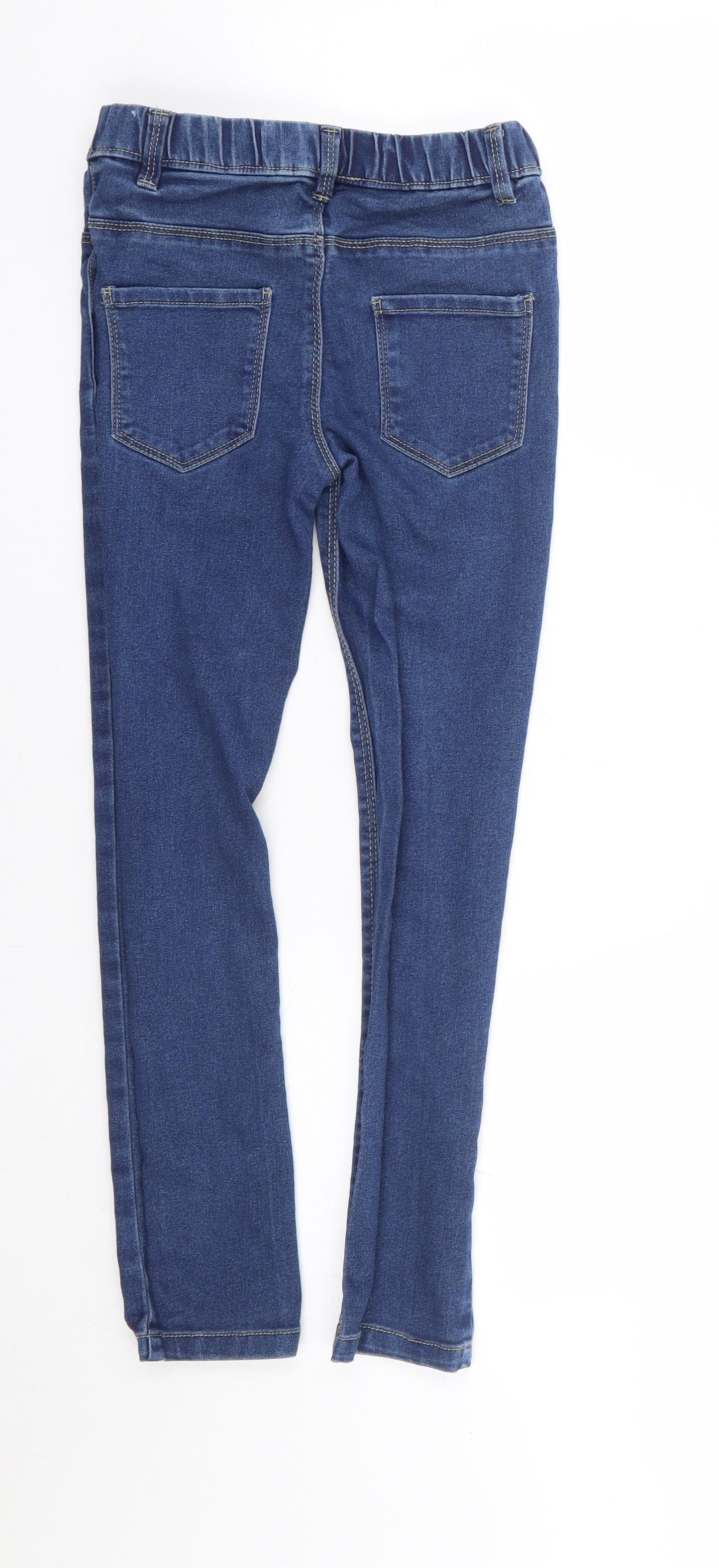Primark Girls Blue Cotton Jegging Jeans Size 9-10 Years Regular