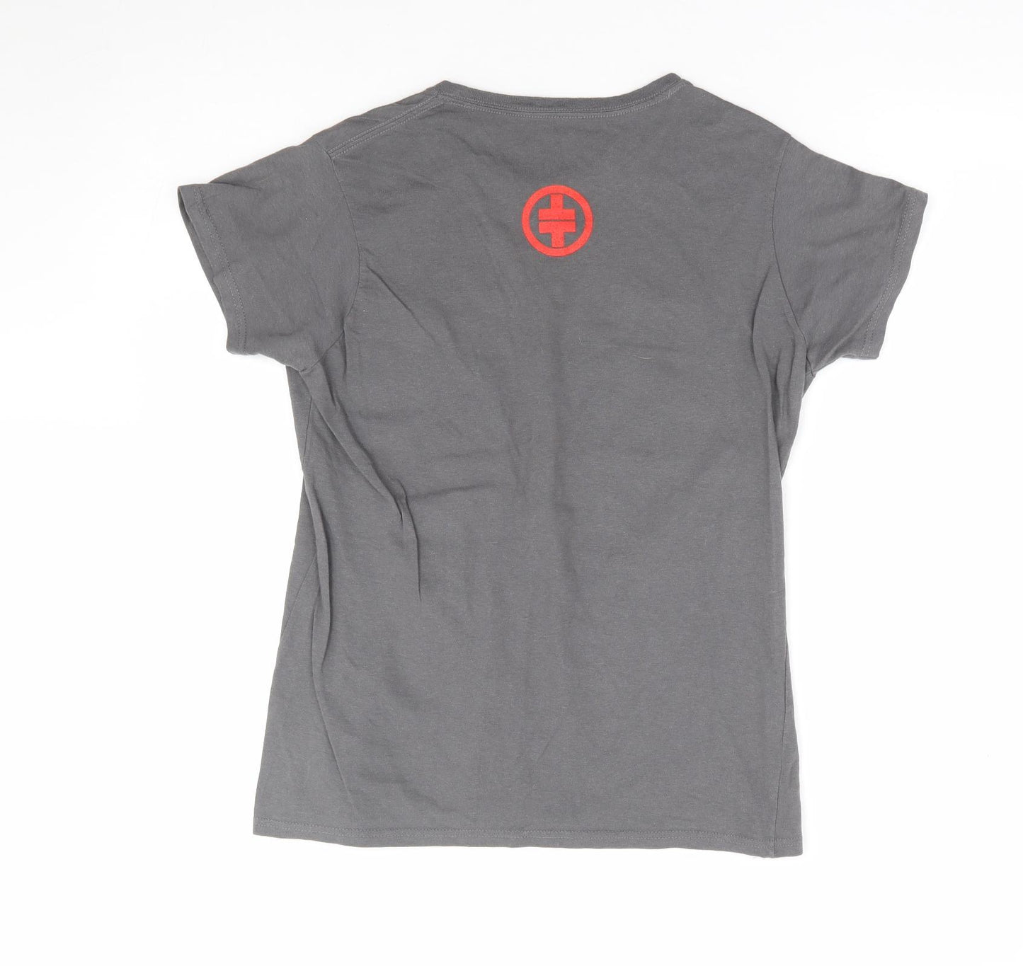 Preworn Womens Grey Polyester Jersey T-Shirt Size S Round Neck - Take That