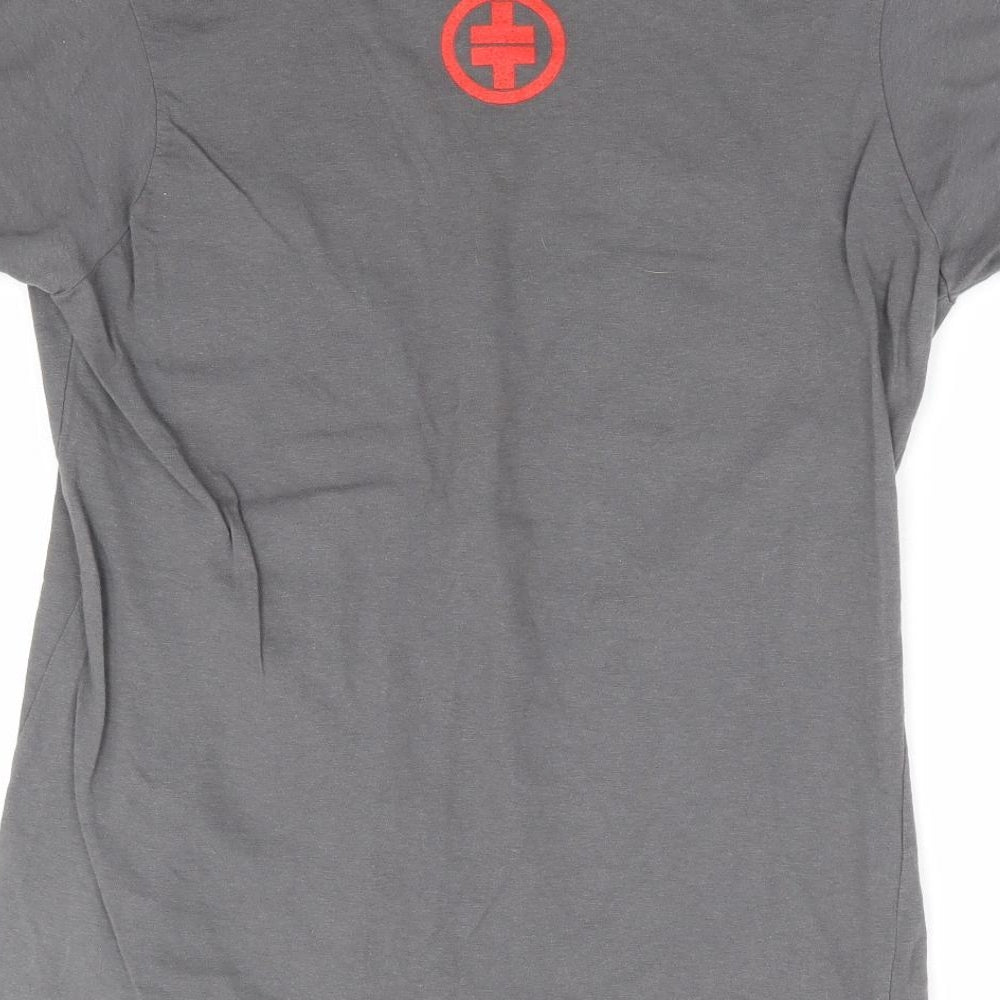 Preworn Womens Grey Polyester Jersey T-Shirt Size S Round Neck - Take That