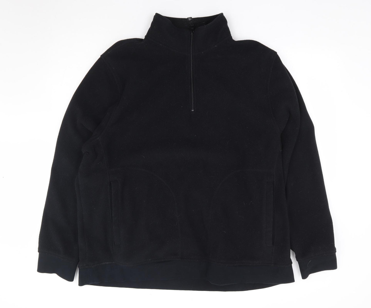 George Mens Black Polyester Pullover Sweatshirt Size 2XL