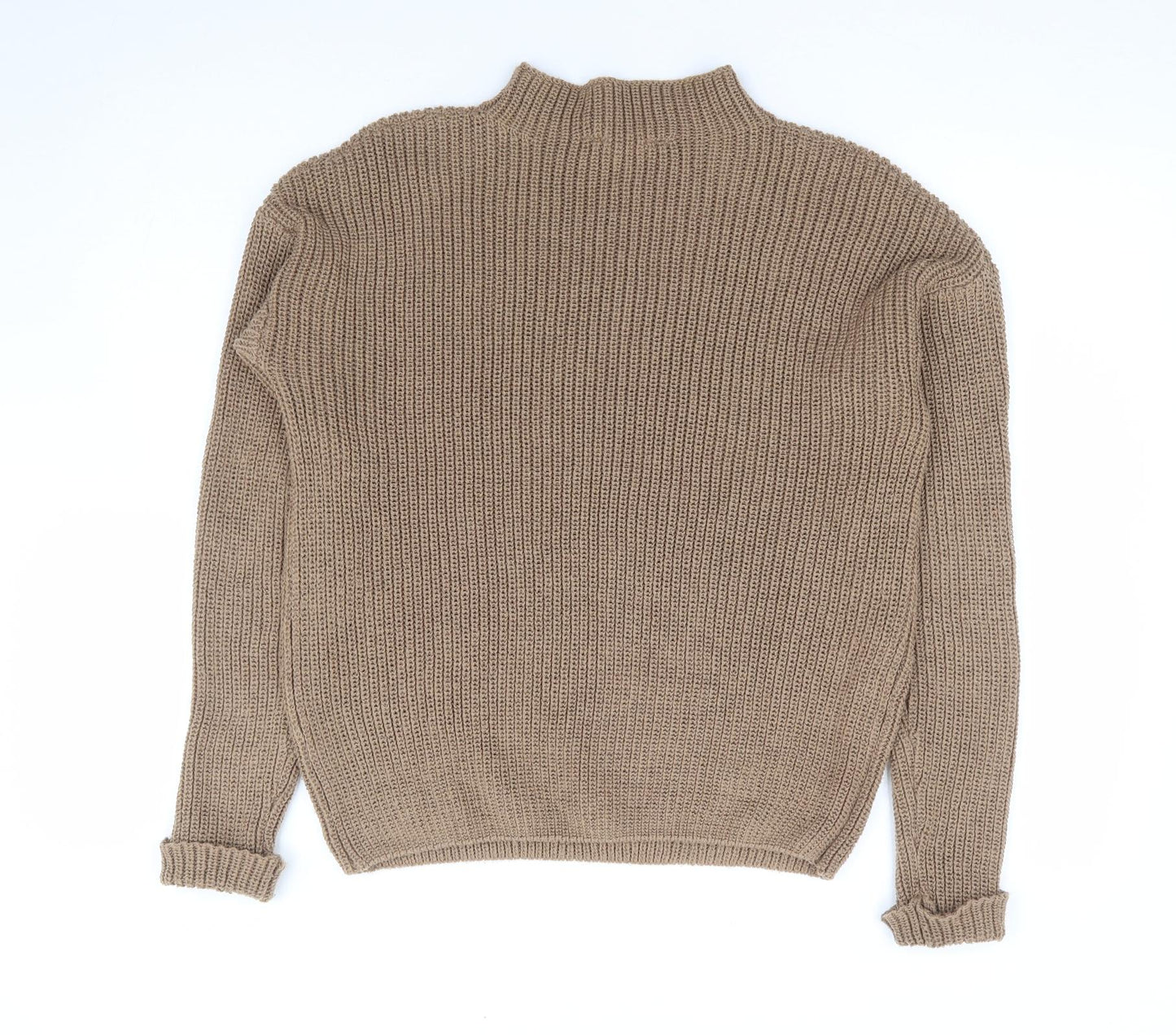 Primark Womens Brown High Neck Polyester Pullover Jumper Size 10