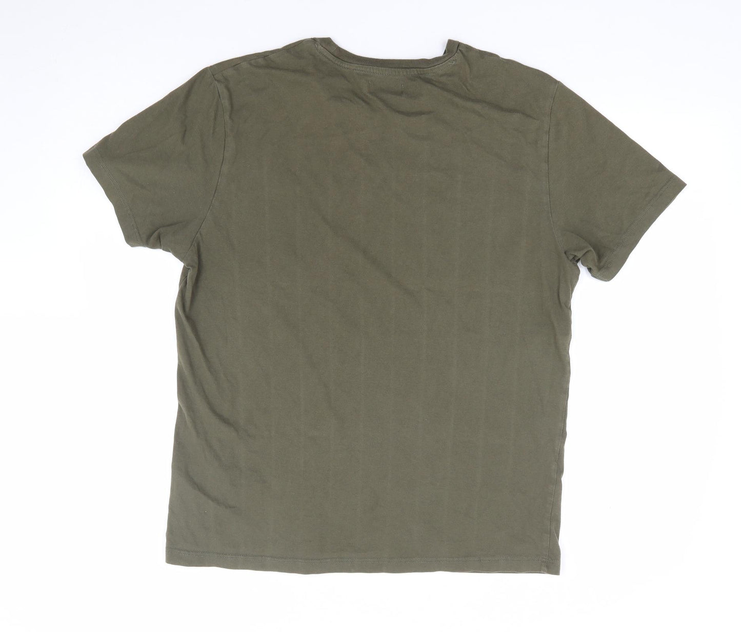 Burton Mens Green Cotton T-Shirt Size M Crew Neck - Bird