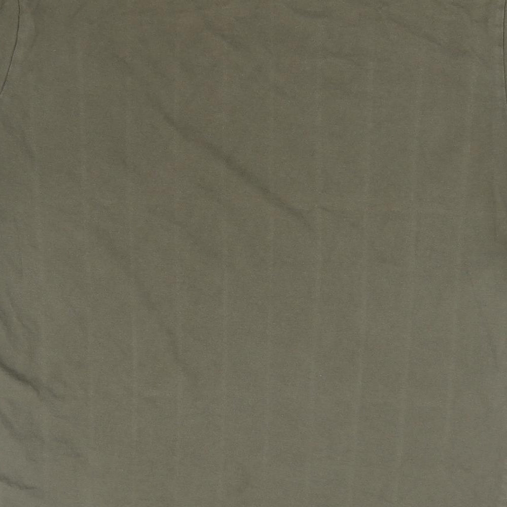 Burton Mens Green Cotton T-Shirt Size M Crew Neck - Bird