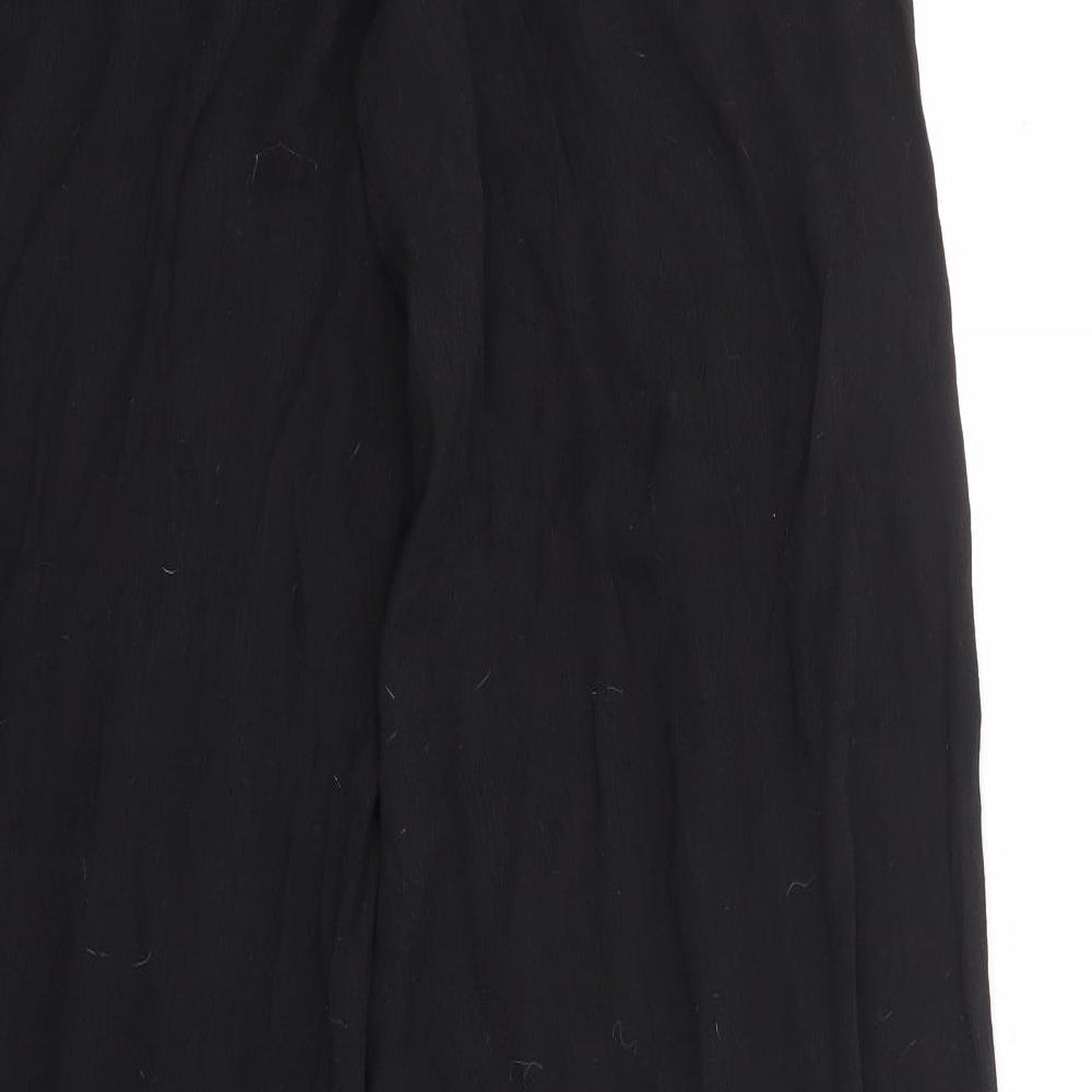 Primark Womens Black Polyester Trousers Size 10 L32 in Regular Zip