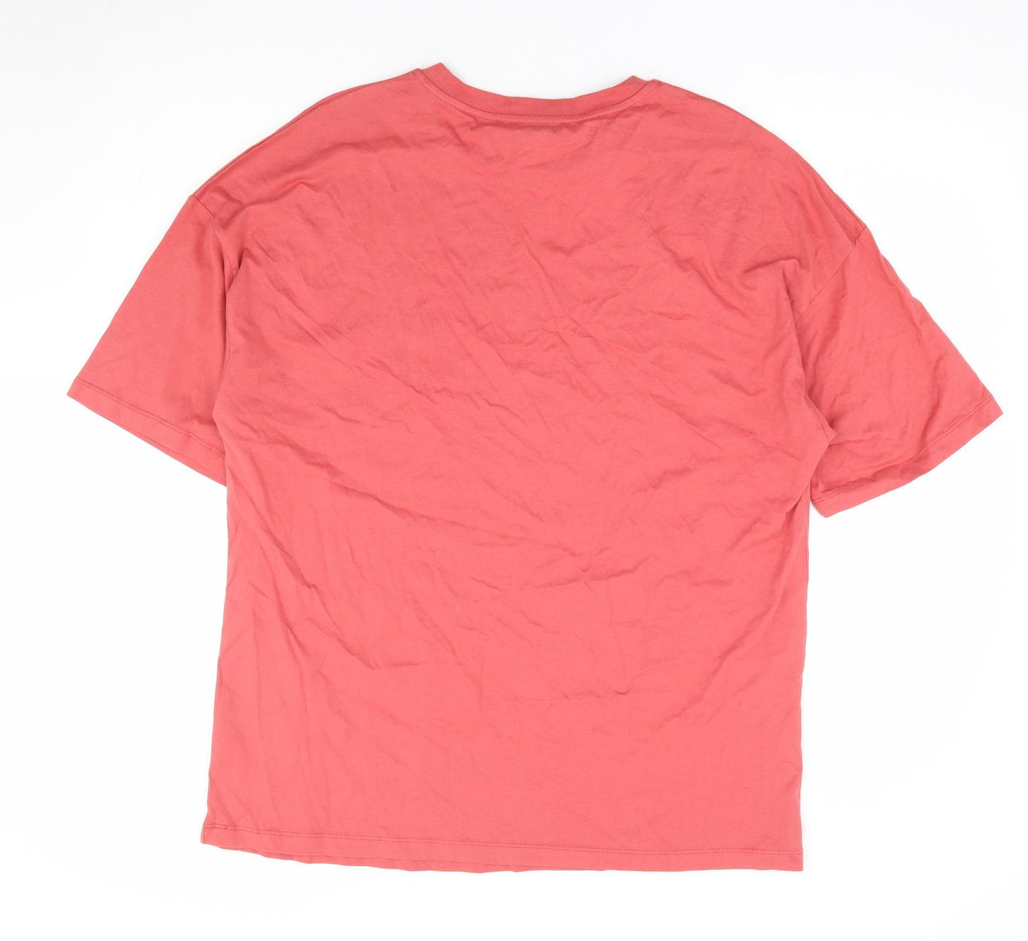 George Womens Red 100% Cotton Basic T-Shirt Size 14 Crew Neck