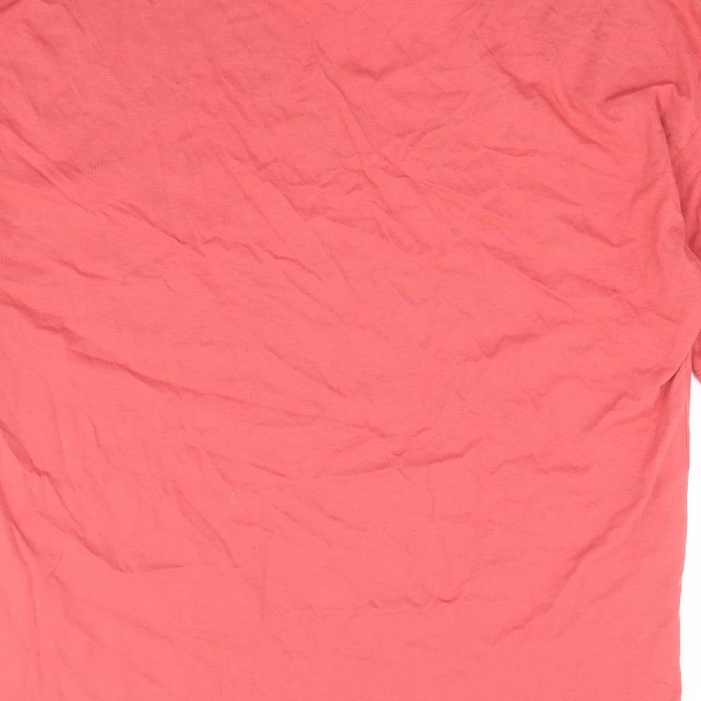 George Womens Red 100% Cotton Basic T-Shirt Size 14 Crew Neck