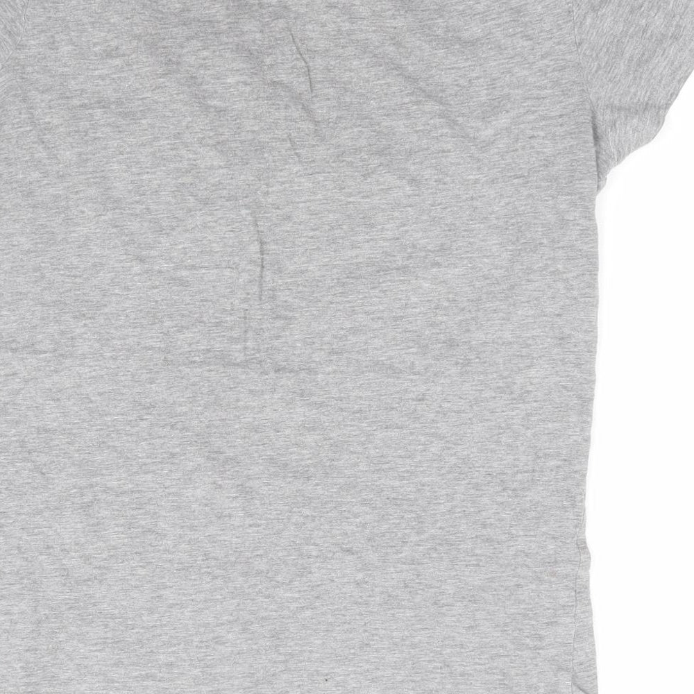 Continental Womens Grey Cotton Basic T-Shirt Size M Round Neck - Winging it