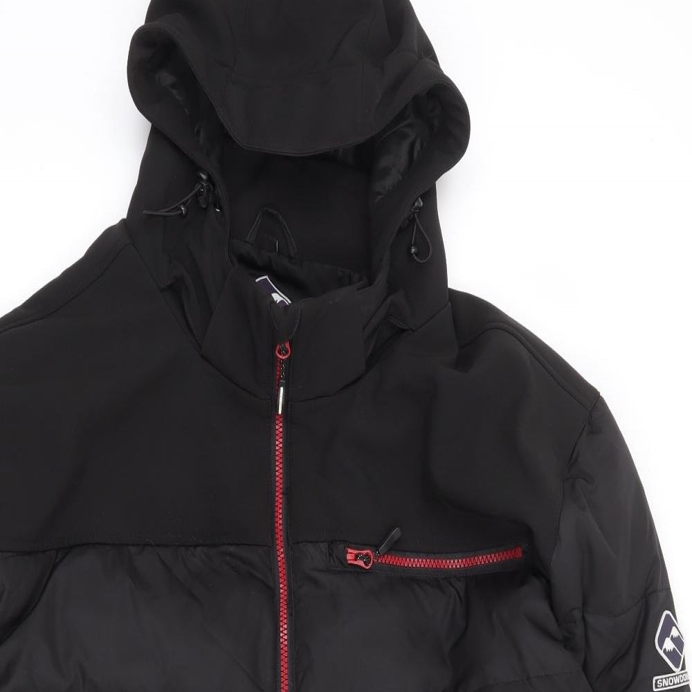 Snowdonia Mens Black Rain Coat Coat Size 2XL Zip