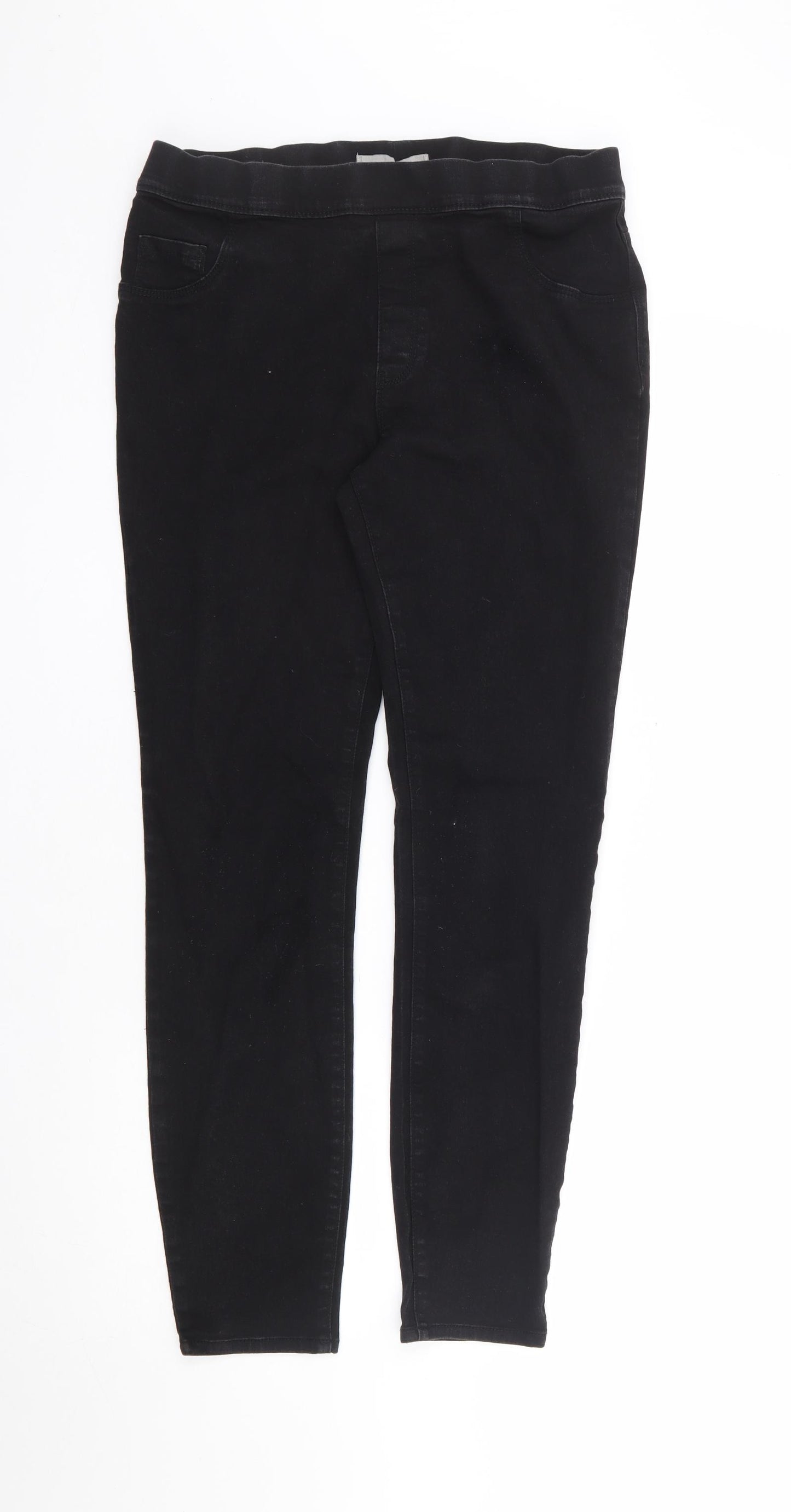 George Womens Black Cotton Jegging Jeans Size 14 L29 in Regular