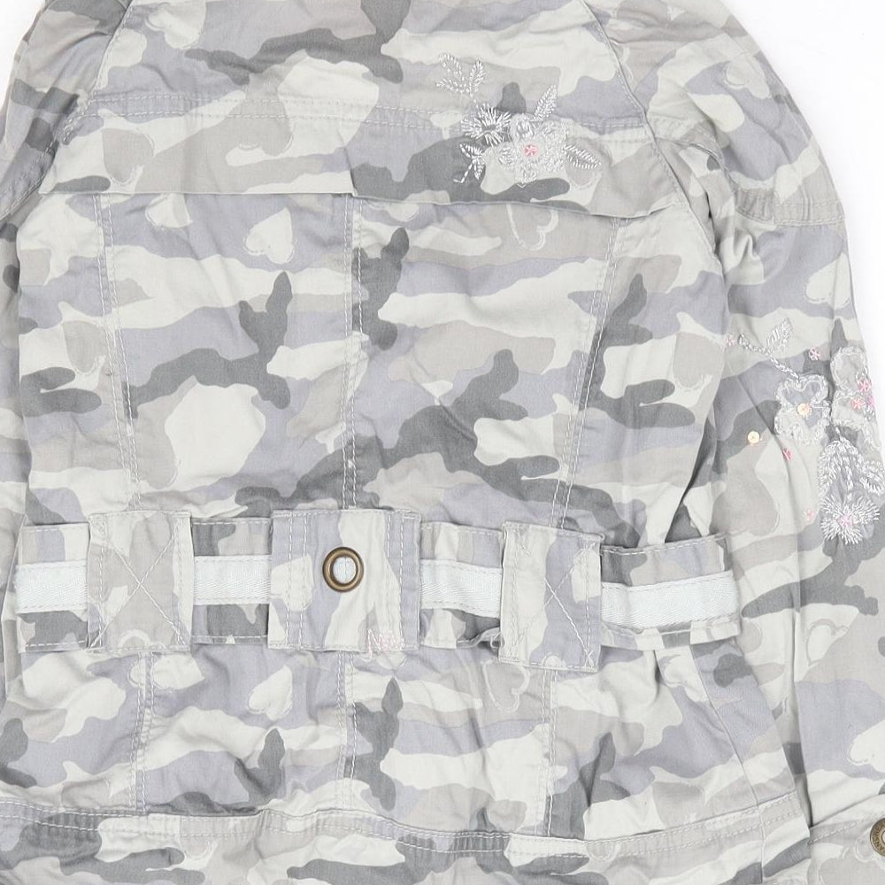 NEXT Girls Green Camouflage Jacket Size 5-6 Years Zip