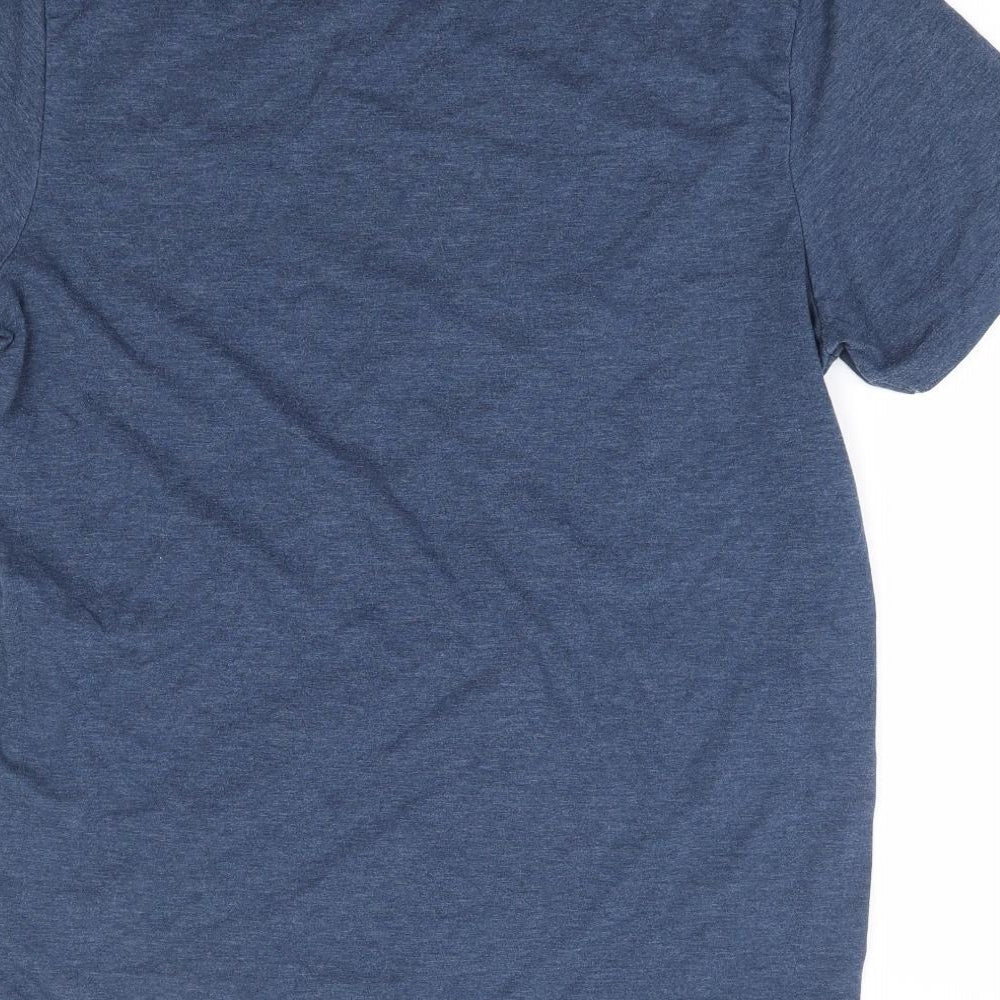 Burton Mens Blue Polyester T-Shirt Size M Crew Neck