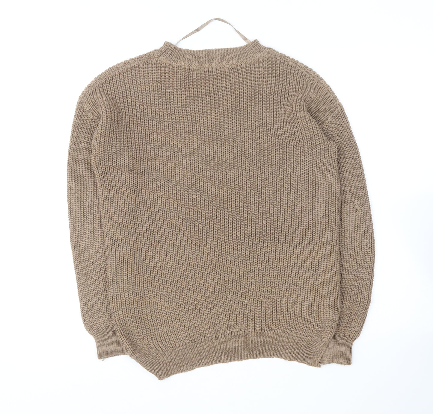 Primark Womens Brown Round Neck Polyester Pullover Jumper Size 10