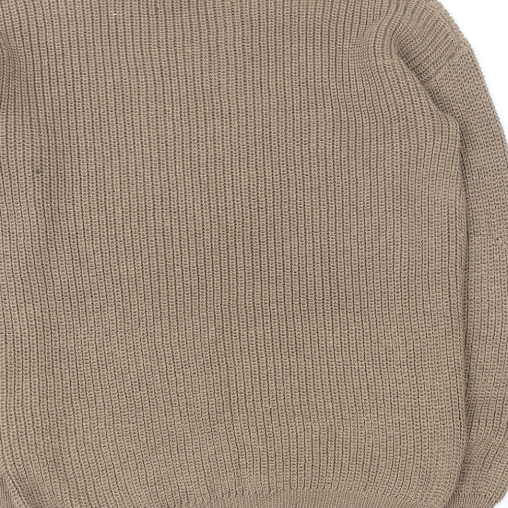 Primark Womens Brown Round Neck Polyester Pullover Jumper Size 10