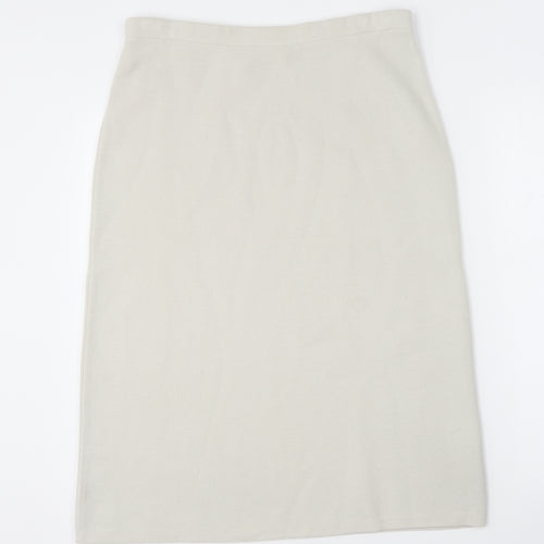 Classics Womens Beige Acrylic A-Line Skirt Size 12