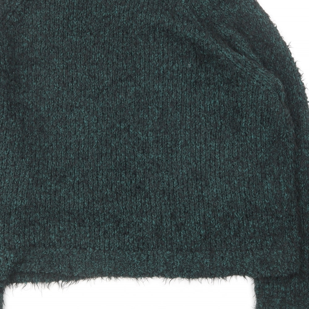 George Womens Green Round Neck Polyester Pullover Jumper Size 18