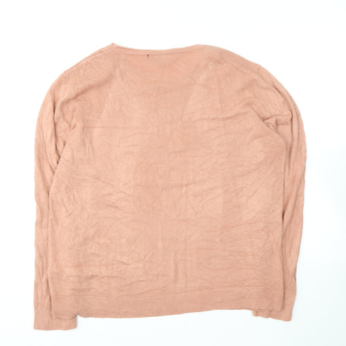 Atmosphere Womens Orange Round Neck Acrylic Pullover Jumper Size 20