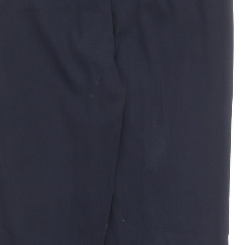 M&Co Womens Blue Cotton Trousers Size 12 L28 in Regular