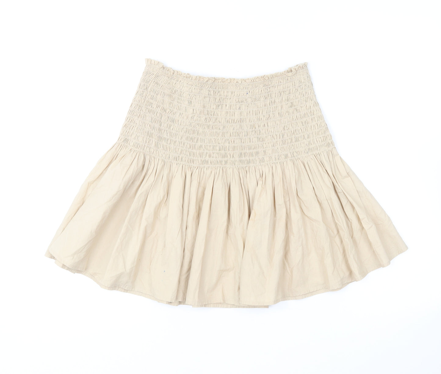 New Look Womens Brown Cotton Mini Skirt Size 12