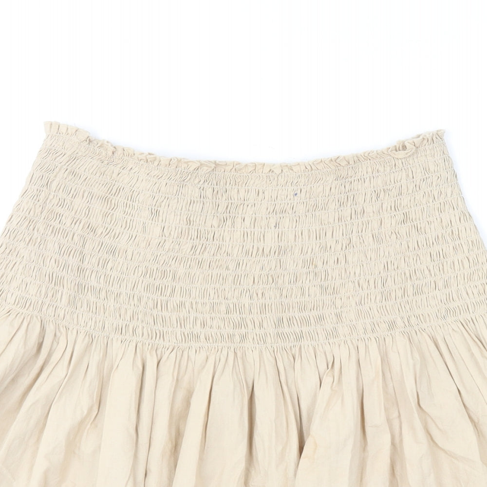 New Look Womens Brown Cotton Mini Skirt Size 12