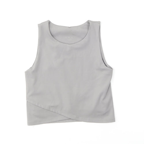 Primark Womens Grey Polyester Cropped Tank Size XS Round Neck