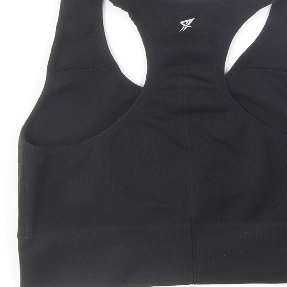 Primark Womens Black Polyester Cropped Tank Size 6 Round Neck